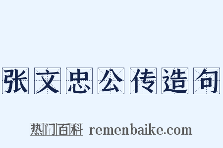 张文忠公传造句是什么意思的图片